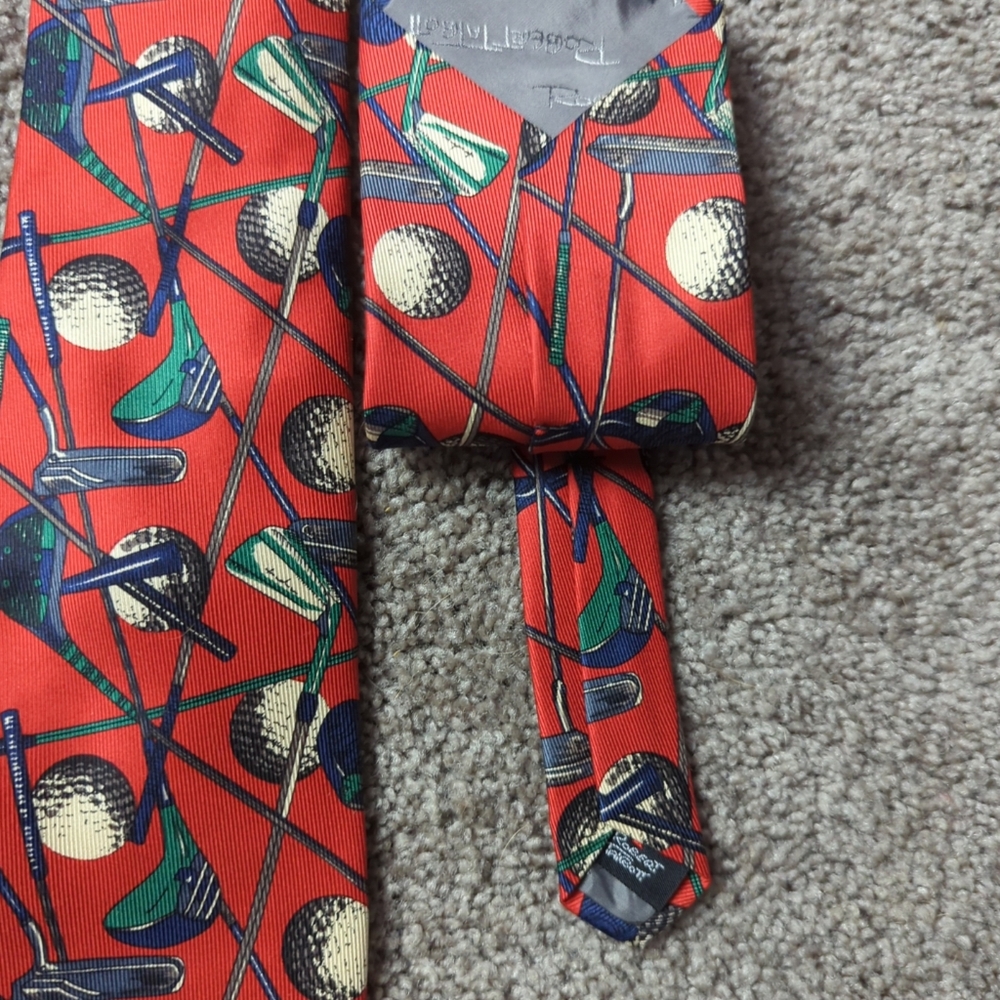 4 - Robert Talbott Golf Neck Tie Handsewn Finest Silk Made in USA - Picture 6 of 10
